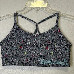 Reebok Women's Speckled Gray Sports Bra